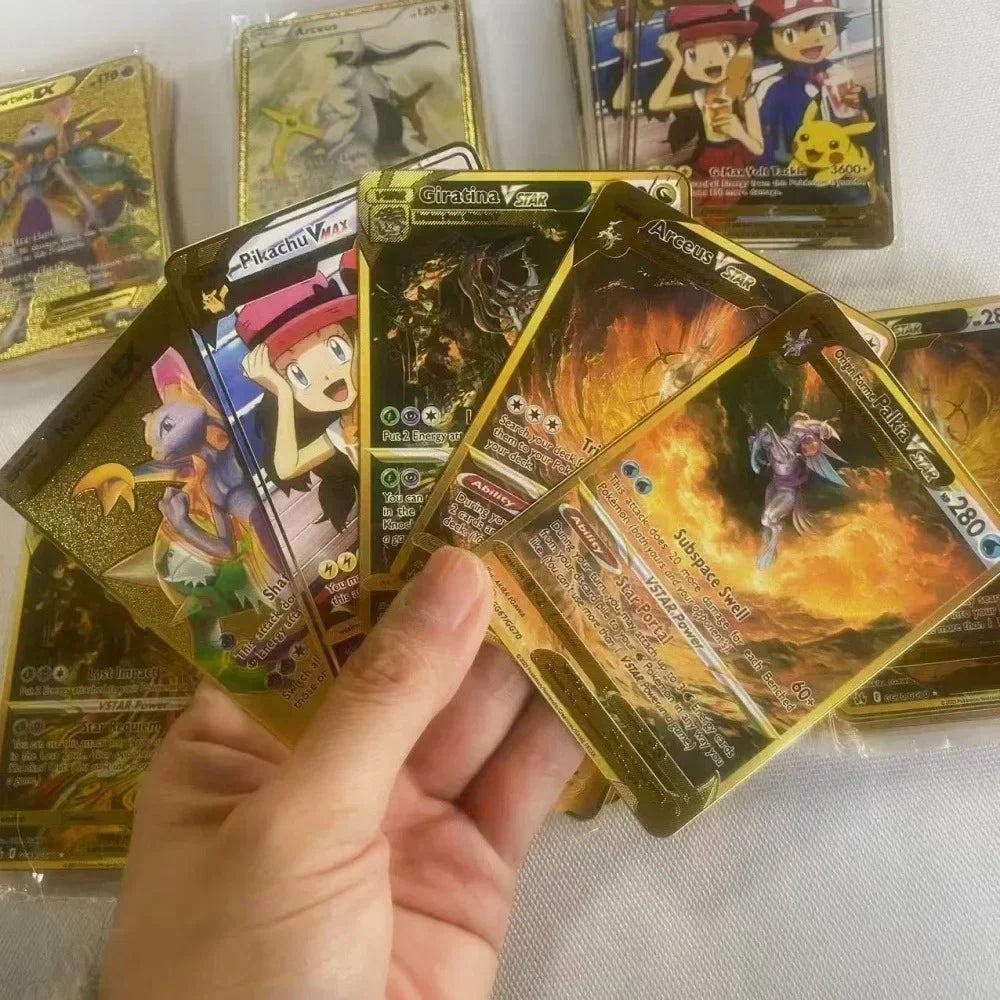 Nouvelle Carte Pokémon Or en métal | Collection Fusion Stars : Poké-Kart Battle