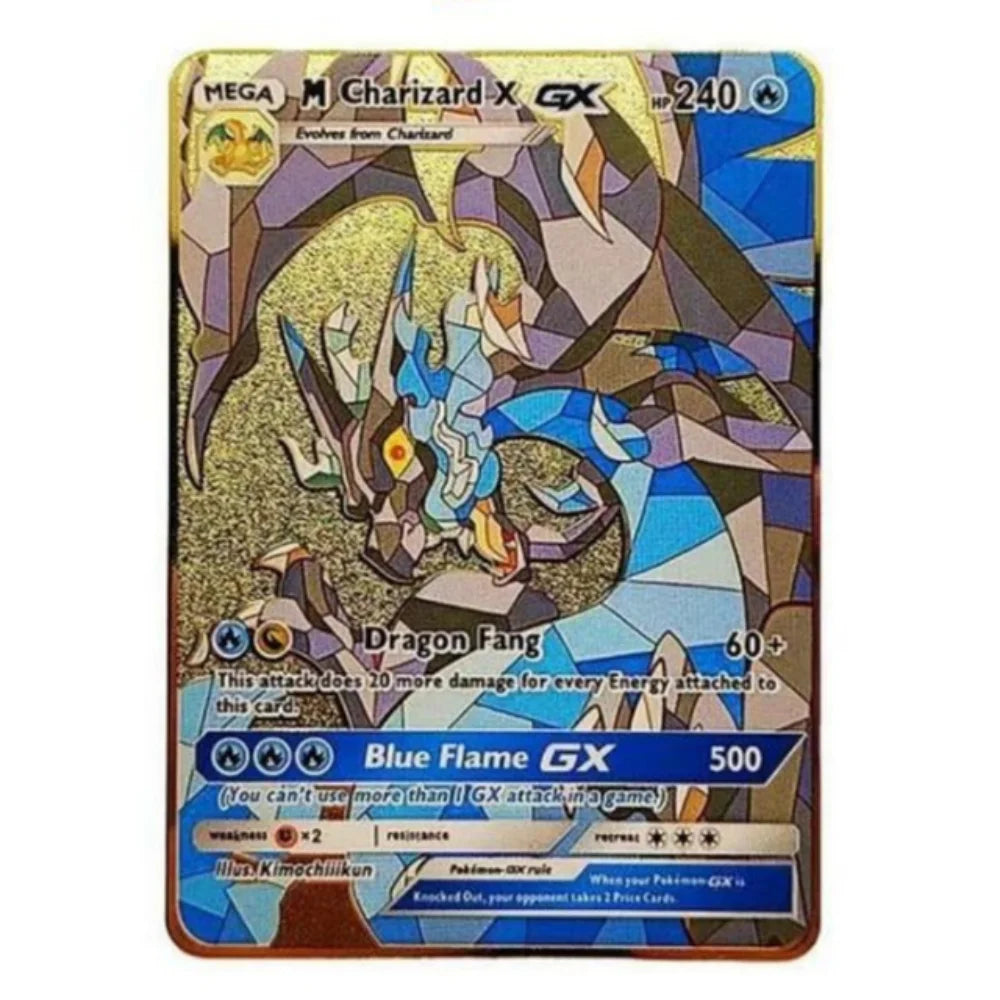 Carte Pokémon Or en métal | gx vmax + 35 choix