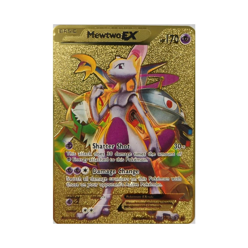 Nouvelle Collection Carte Pokémon Or en metal