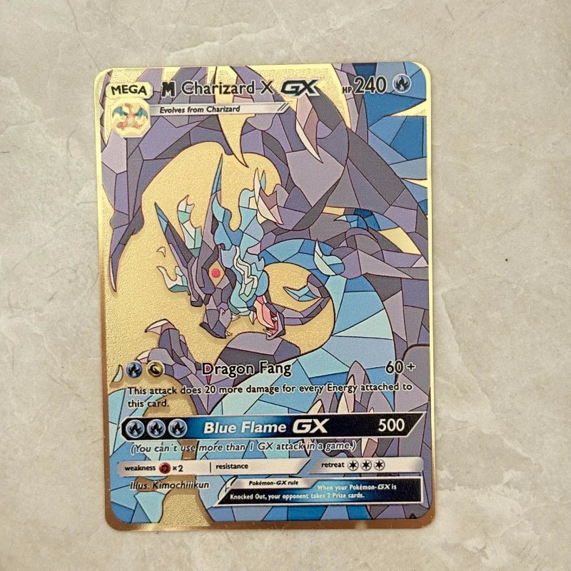 Carte Pokémon Or en métal