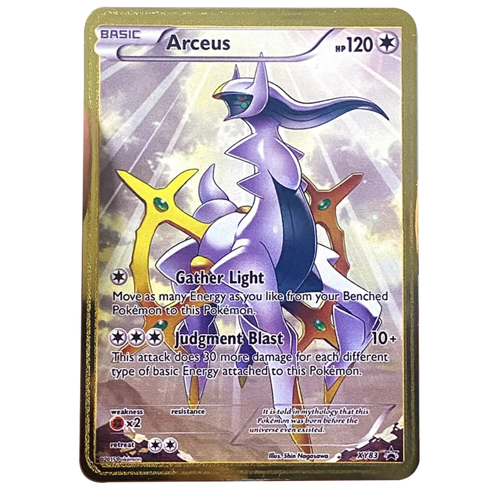 Carte Pokémon Or en métal Vmax Gx | Collection Elite Métallique Alpha, Collection Super PokéQuest : Royaume Fusion