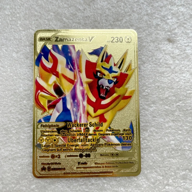 Carte Pokémon Or en métal | Edition limitée