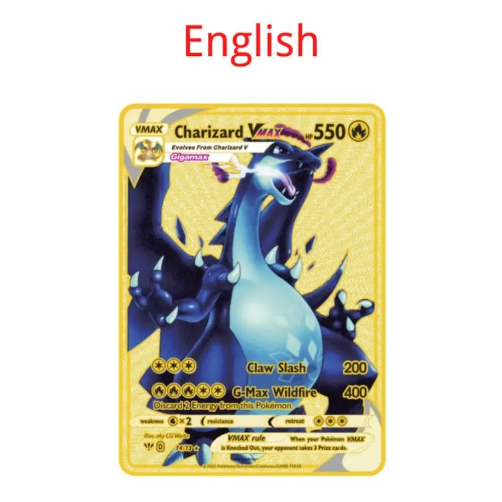 Carte Pokémon Or en métal | 10000 point arceus vmax édition Limitée