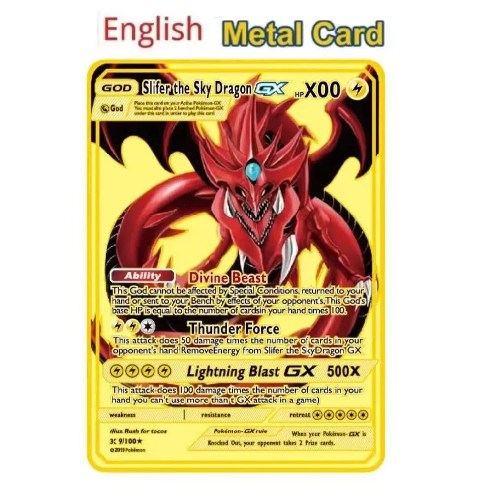 Carte Pokémon Or en métal | 10000 point arceus vmax édition Limitée