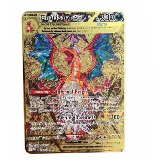 Carte Pokémon Or en métal | Edition limitée