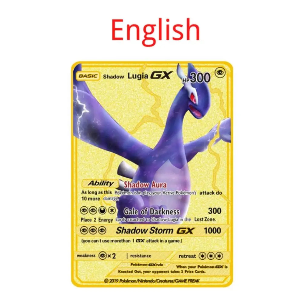 Carte Pokémon Or en métal | 10000 point arceus vmax édition Limitée