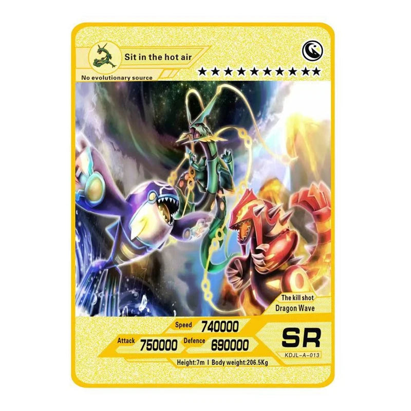 Nouvelle Collection Carte Pokémon Or en metal