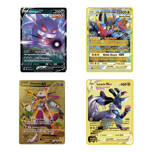 Nouvelle Collection Carte Pokémon Or en metal