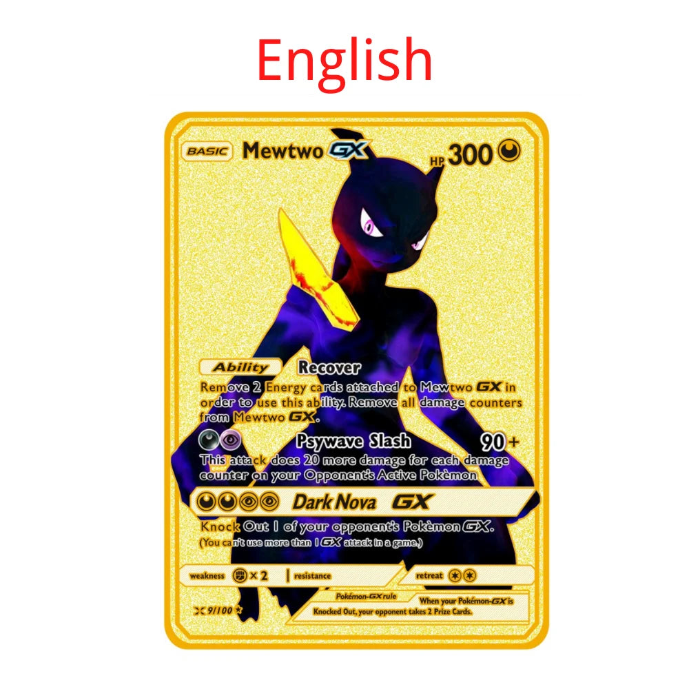 Carte Pokémon Or en métal | 10000 point arceus vmax édition Limitée
