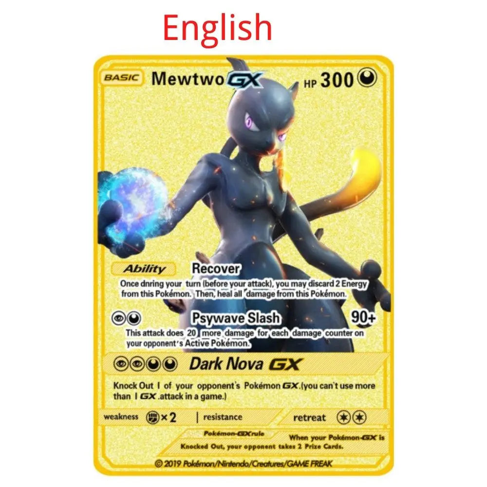 Carte Pokémon Or en métal | 10000 point arceus vmax édition Limitée