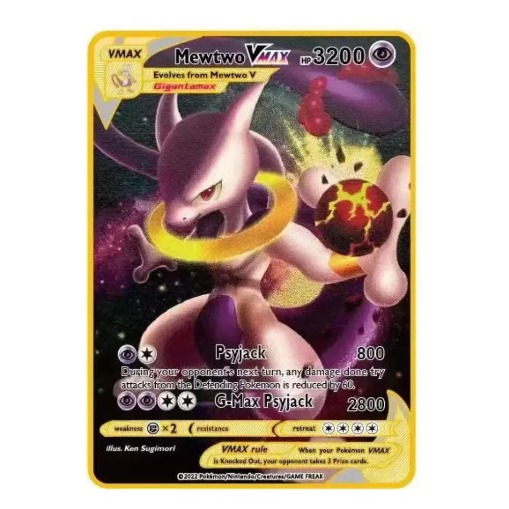 Carte Pokémon Or en métal | 10000 point arceus vmax édition Limitée