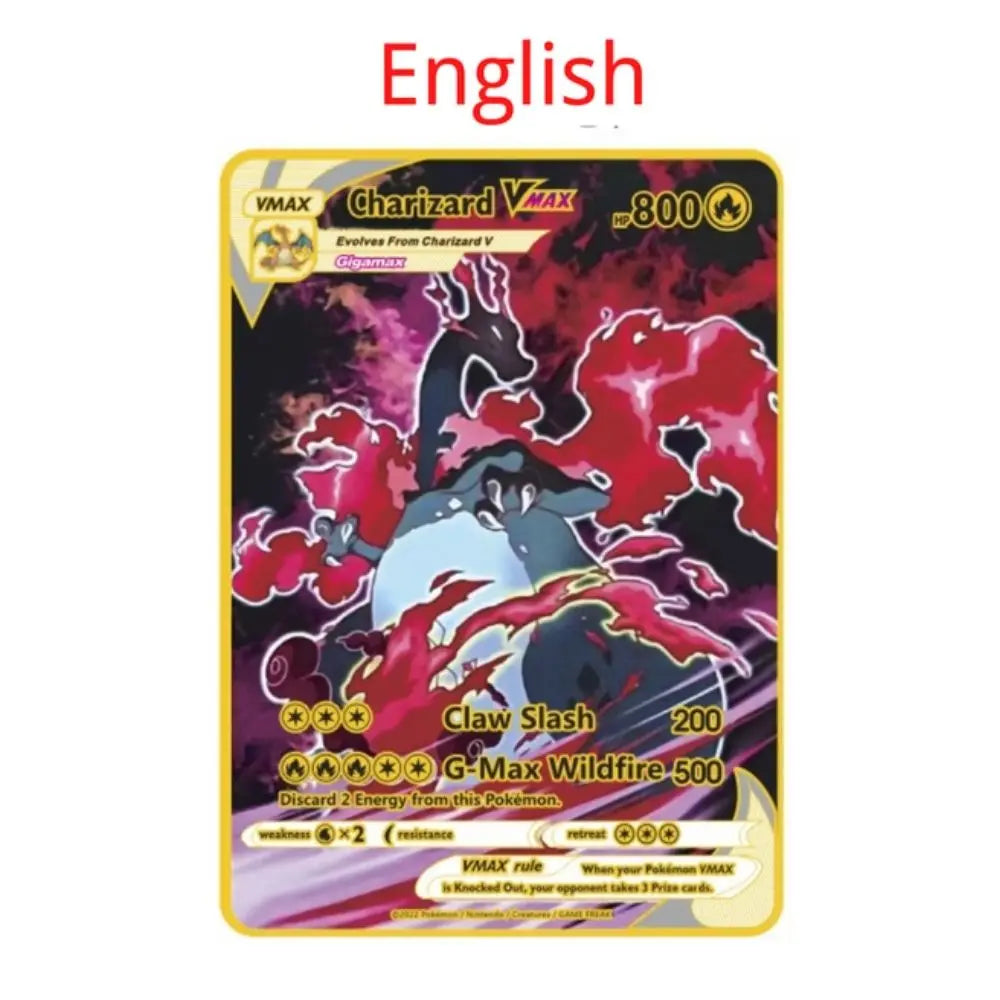 Carte Pokémon Or en métal | 10000 point arceus vmax édition Limitée