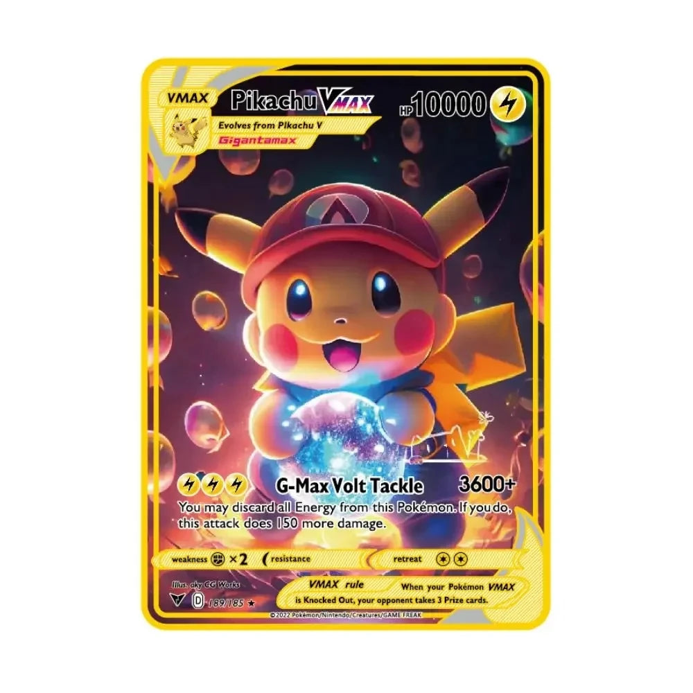 Carte Pokémon Or en métal | 10000 point arceus vmax édition Limitée